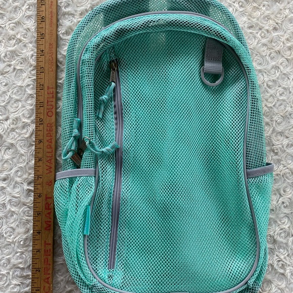 Aqua Mesh Eastsport Backpack with Gray Accents - Picture 1 of 6